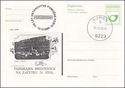 100 LET USTANOVITVE POMOŽNE POŠTE BRESTOVICA